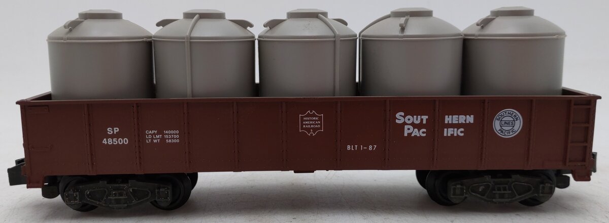 American Flyer 6-48500 S Gauge Southern Pacific Gondola w/Gray Canisters #48500 EX/Box