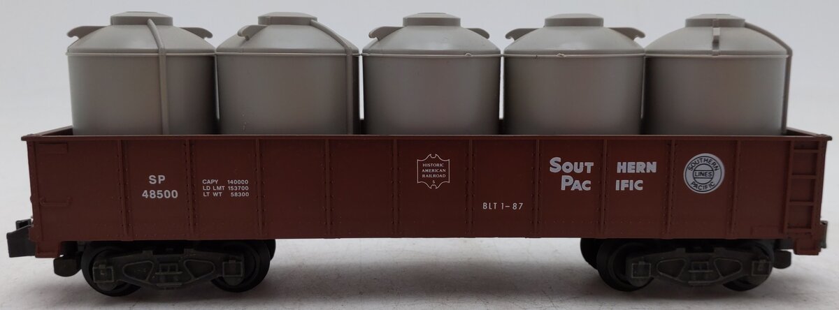 American Flyer 6-48500 S Gauge Southern Pacific Gondola w/Gray Canisters #48500 EX/Box