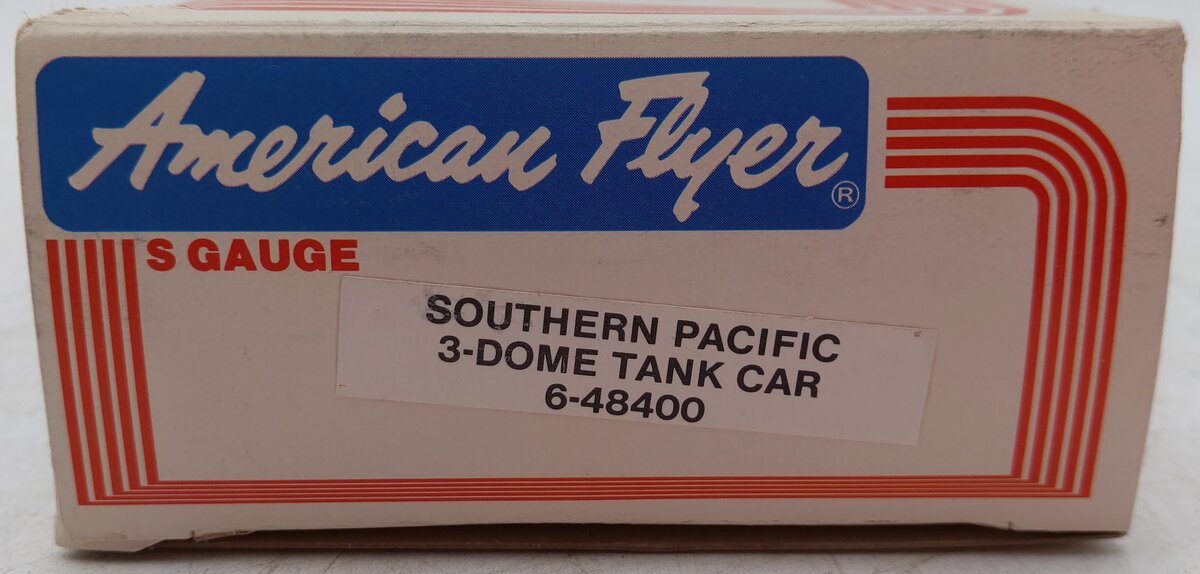 American Flyer 6-48400 S Gauge Southern Pacific Three Dome Tank Car #48400 VG/Box