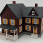 MTH 30-90253 O Scale Farm House - Maroon w/ Yellow Shutters EX/Box