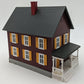 MTH 30-90253 O Scale Farm House - Maroon w/ Yellow Shutters EX/Box