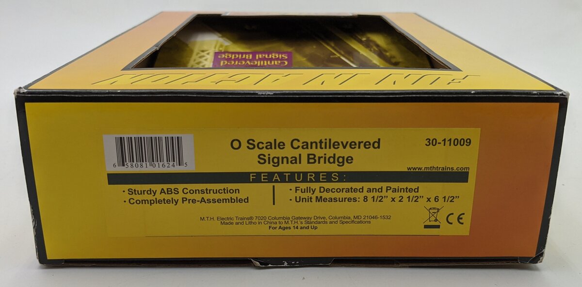 MTH 30-11009 O Scale RailKing Cantilevered Signal Bridge VG/Box