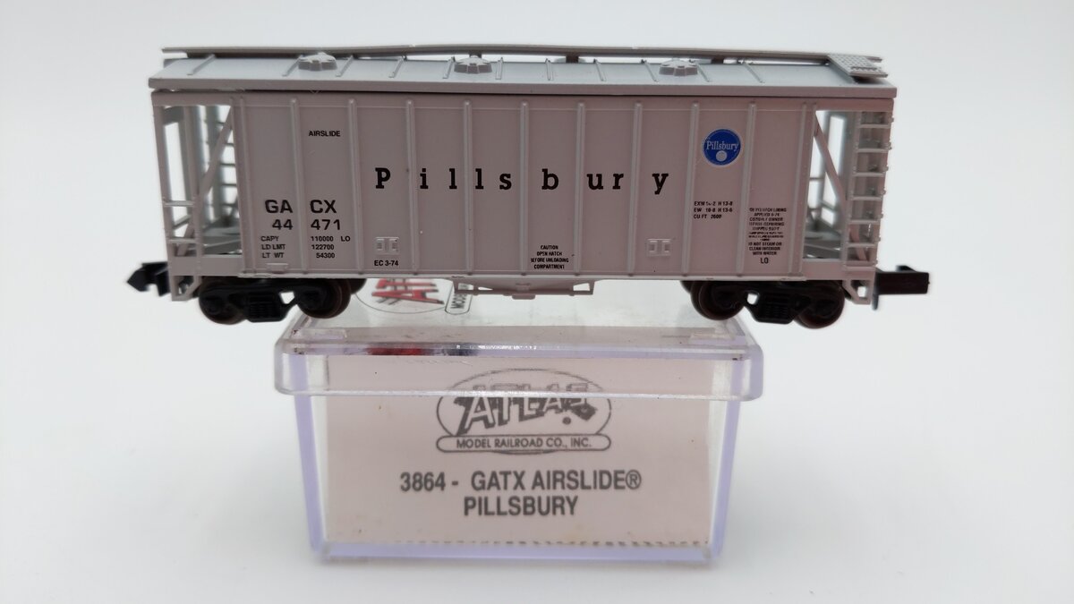 Atlas 3864 N Scale Pillsbury GATX Airslide Hopper #44471 EX/Box