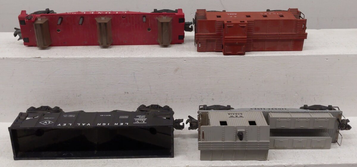Lionel Vintage O Freight Cars 6419-100, 6357, 6476, 6264 [4] VG