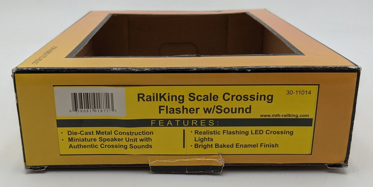 MTH 30-11014 O Scale RailKing Crossing Flasher W/Sound Operating (Set of 2) EX/Box
