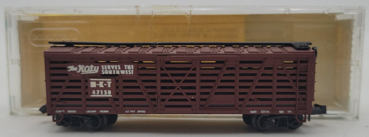 Minitrix 3218 N Scale Missouri Kansas Texas Cattle Car LN/Box