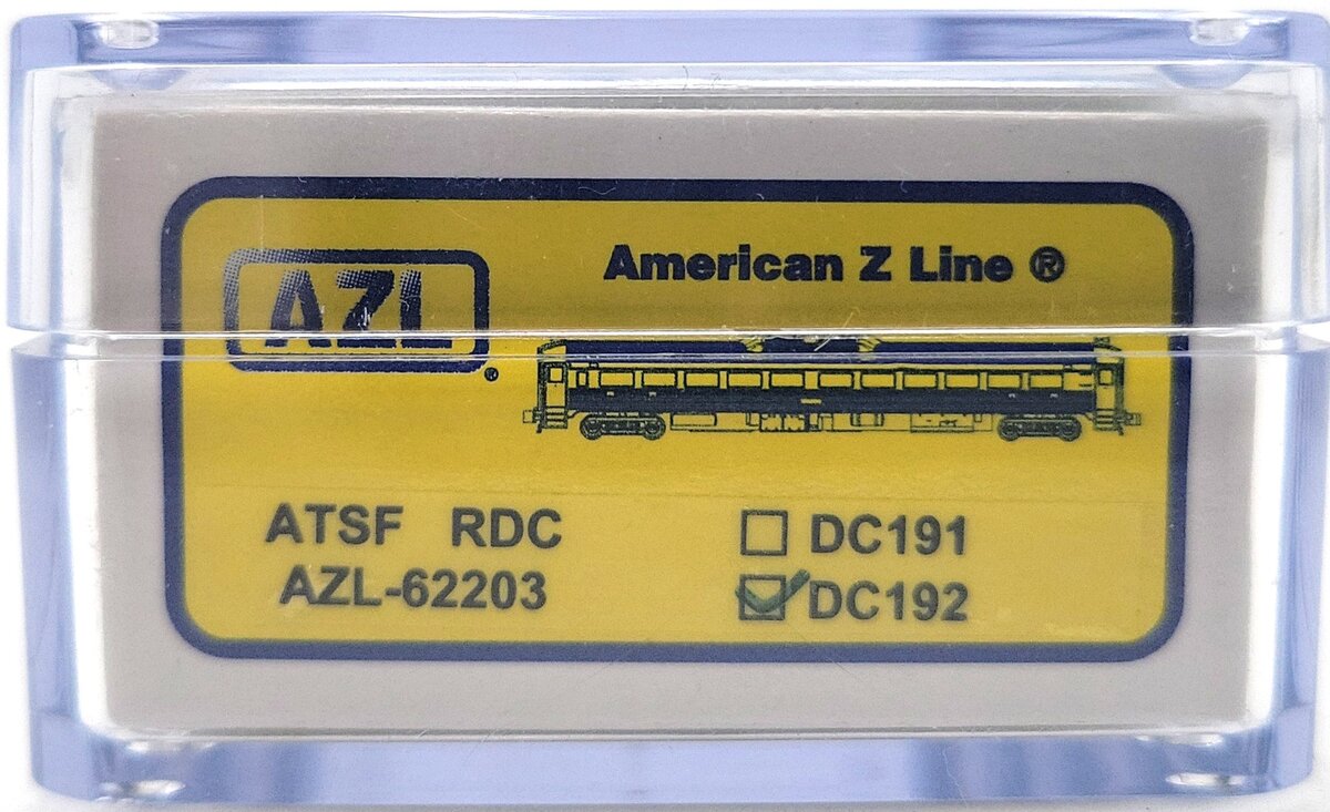 American Z-Line AZL-62203 Z Scale ATSF Budd RDC Diesel Locomotive #DC192 LN/Box