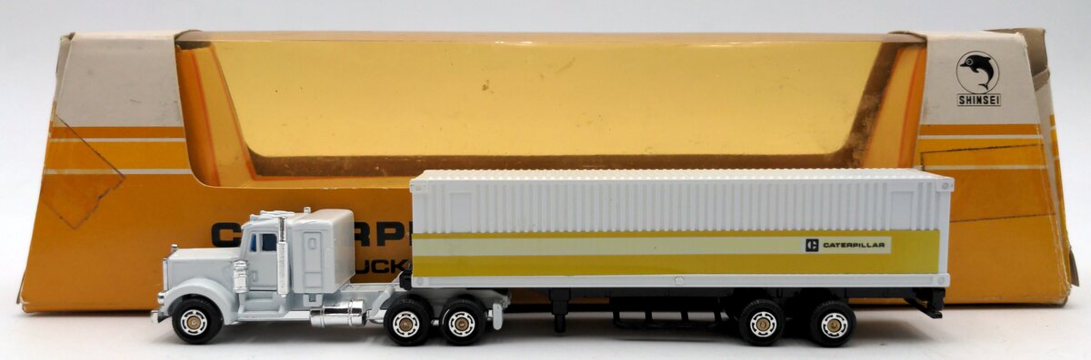 Shinsei Kenworth Caterpillar Diecast Fleet Truck & Trailer NIB