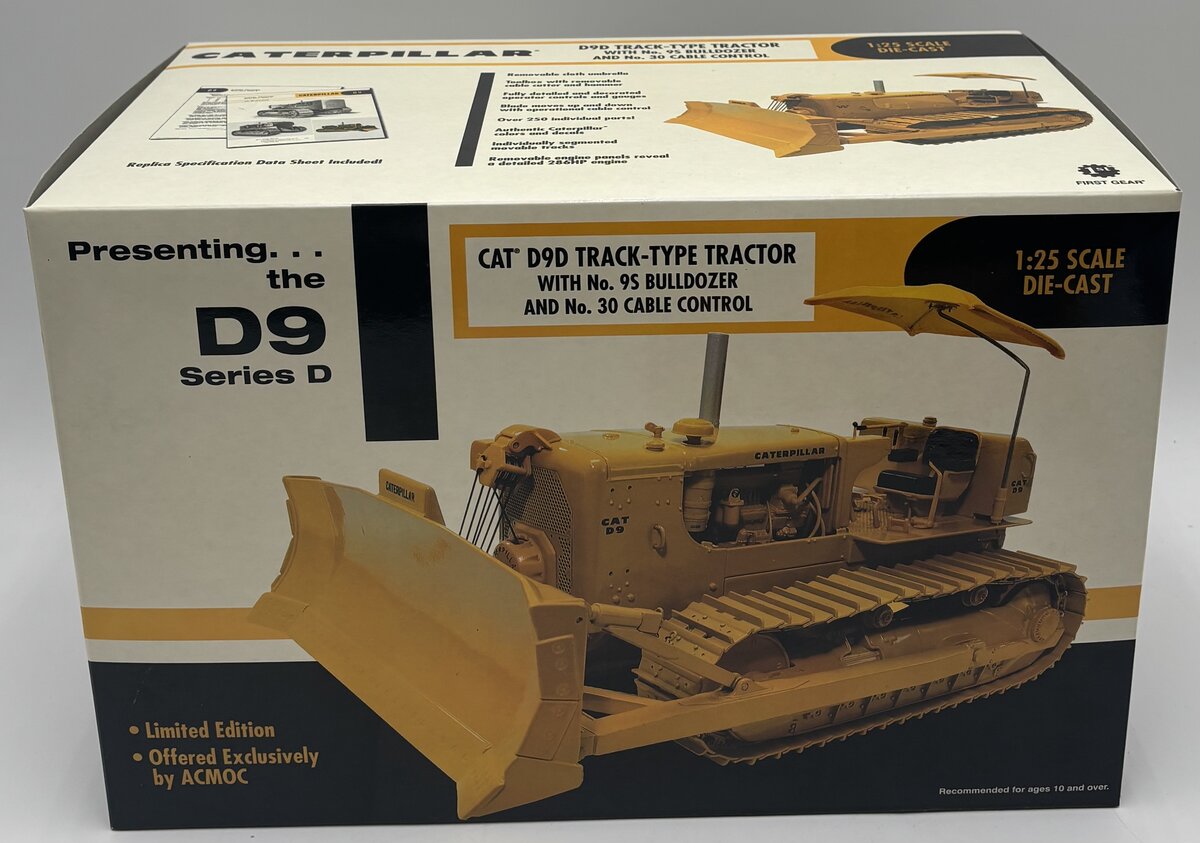 First Gear 49-0123 1:25 Diecast CAT D9D Track-Type Tractor EX/Box