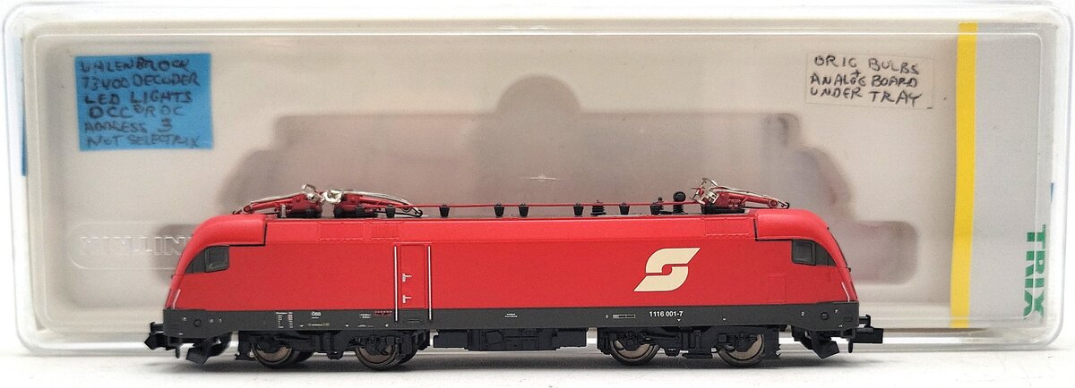 Trix 12730 N Scale E-LOK OBB 1116 locomotive LN/Box
