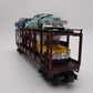 MTH 30-7628 O Gauge Auto Carrier Flatcar with 4 Ertl Cars #4952 EX/Box