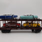 MTH 30-7628 O Gauge Auto Carrier Flatcar with 4 Ertl Cars #4952 EX/Box