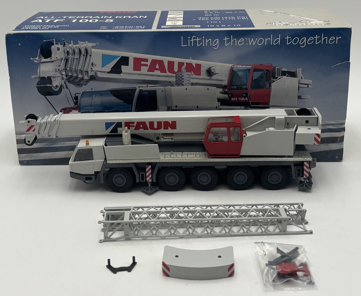 Conrad 2096 1:50 Tadano Faun ATF 100-5 All-Terrain Crane Truck Diecast LN/Box