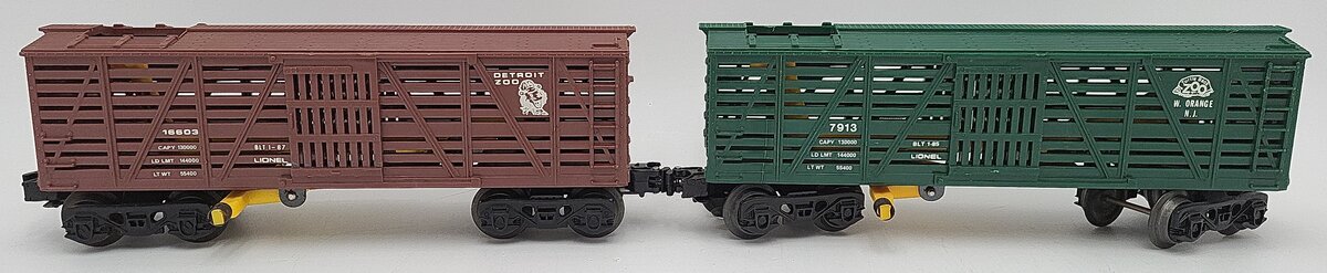 Lionel O Gauge Assorted Giraffe Stock Cars: 7913, 16603 [2] VG