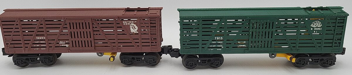 Lionel O Gauge Assorted Giraffe Stock Cars: 7913, 16603 [2] VG