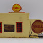 Menards 279-5017 HO Wally's Service Station Pre-Built W/3 Figures/Light Function/Box
