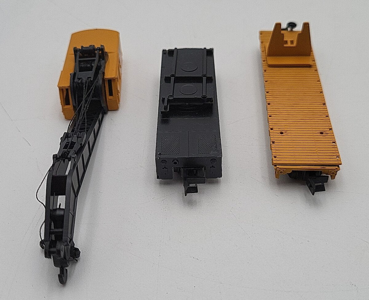 Con-Cor 001-602007 N Scale Union Pacific Crane #X-202A with Flatcar#X-202-B EX/Box