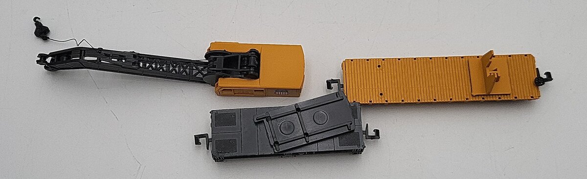Con-Cor 001-602007 N Scale Union Pacific Crane #X-202A with Flatcar#X-202-B EX/Box
