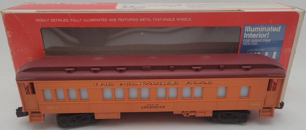 Lionel 6-9501 O Gauge Milwaukee Road Aberdeen Passenger Car EX/Box