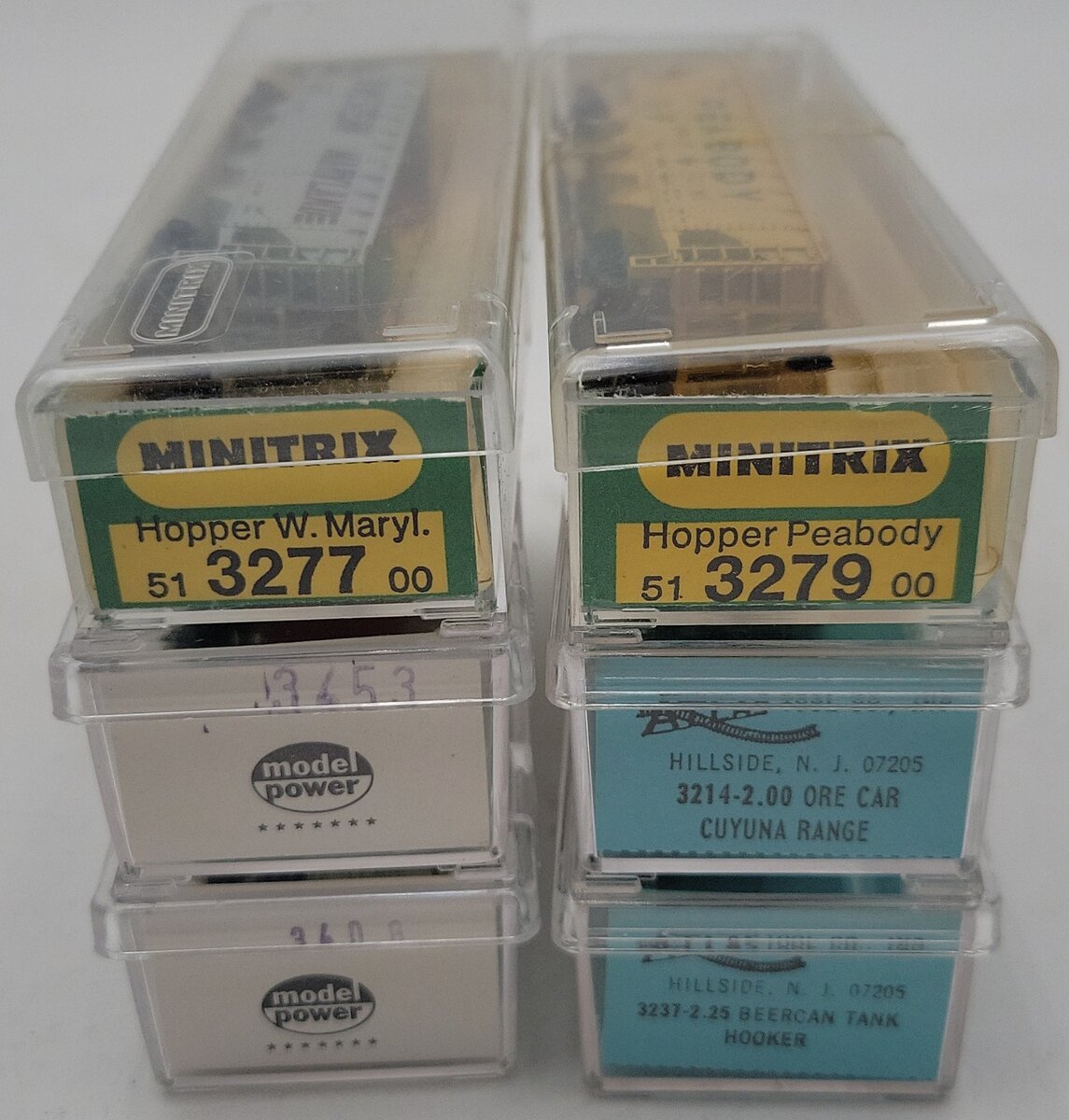 Minitrix, Model Power,& Atlas N Scale Assorted Freight cars [6] EX/Box