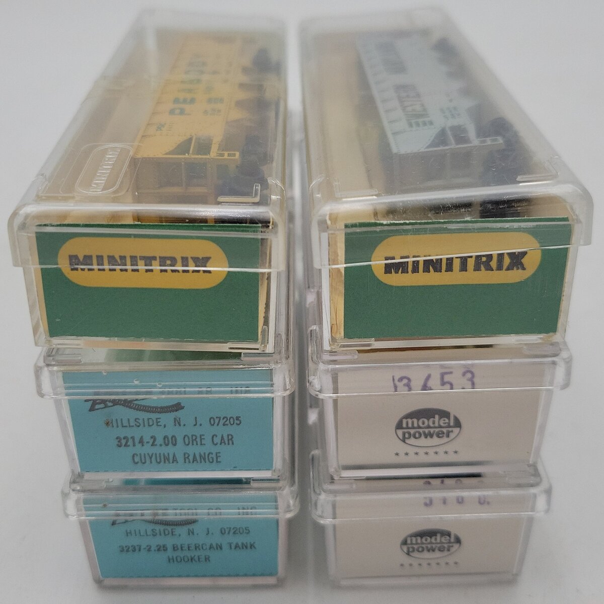 Minitrix, Model Power,& Atlas N Scale Assorted Freight cars [6] EX/Box