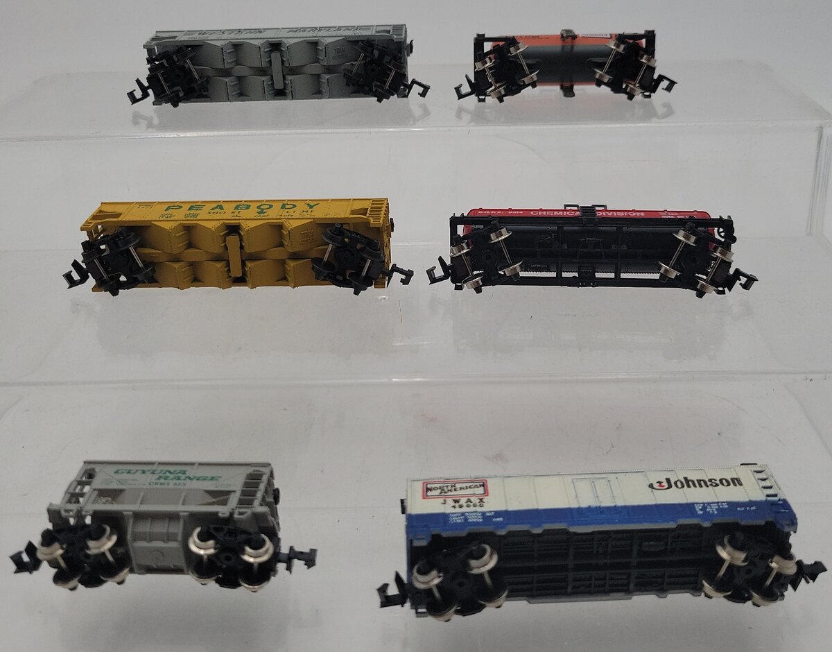 Minitrix, Model Power,& Atlas N Scale Assorted Freight cars [6] EX/Box