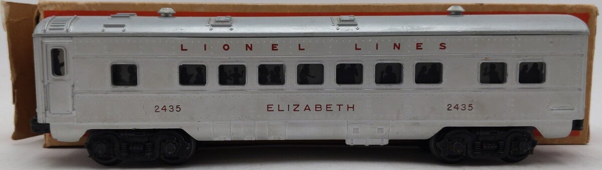 Lionel 2435 Vintage O Lionel Lines Illuminated Elizabeth Passenger Car VG/Box