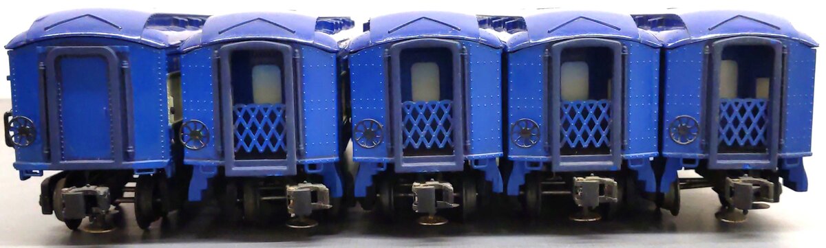 Lionel O Gauge "The Blue Comet" 5 Passenger Car Set - Custom