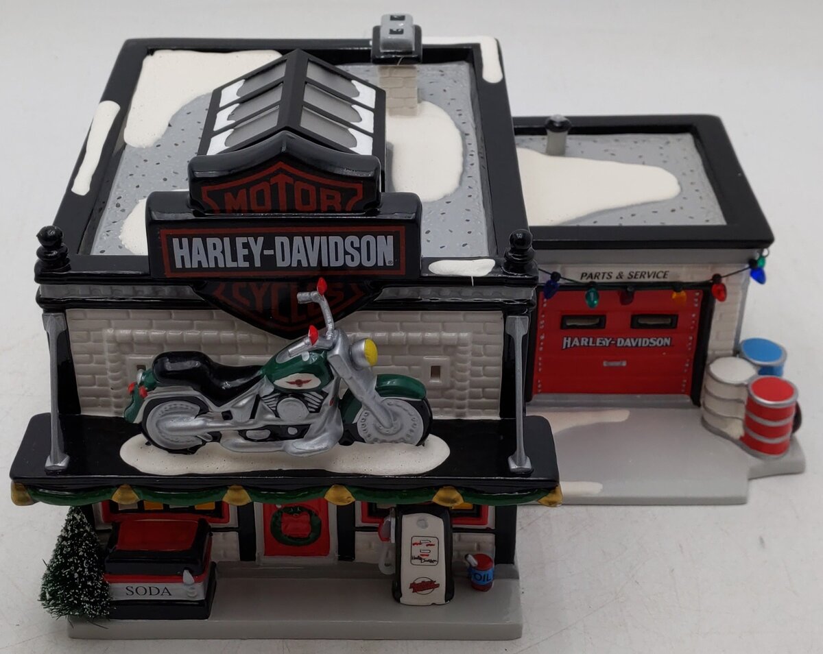 Dept 56 56.54886 Harley Davidson Motorcycle Shop EX/Box