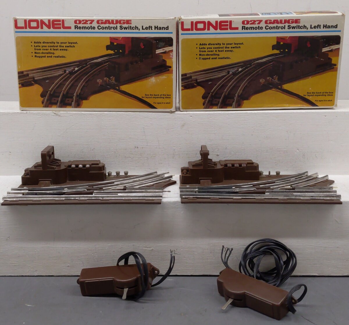 Lionel 6-5121 O O27 Left Hand Remote Control Switch Turnouts (2) EX/Box