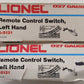 Lionel 6-5121 O O27 Left Hand Remote Control Switch Turnouts (2) EX/Box