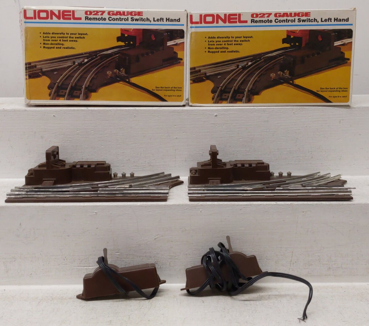 Lionel 6-5121 O O27 Left Hand Remote Control Switch Turnouts (2) EX/Box