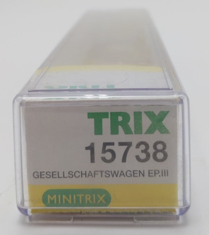 Trix 15738 N Scale Deutsche Bundesbahn Hospitality Passenger Car #10801 LN/Box