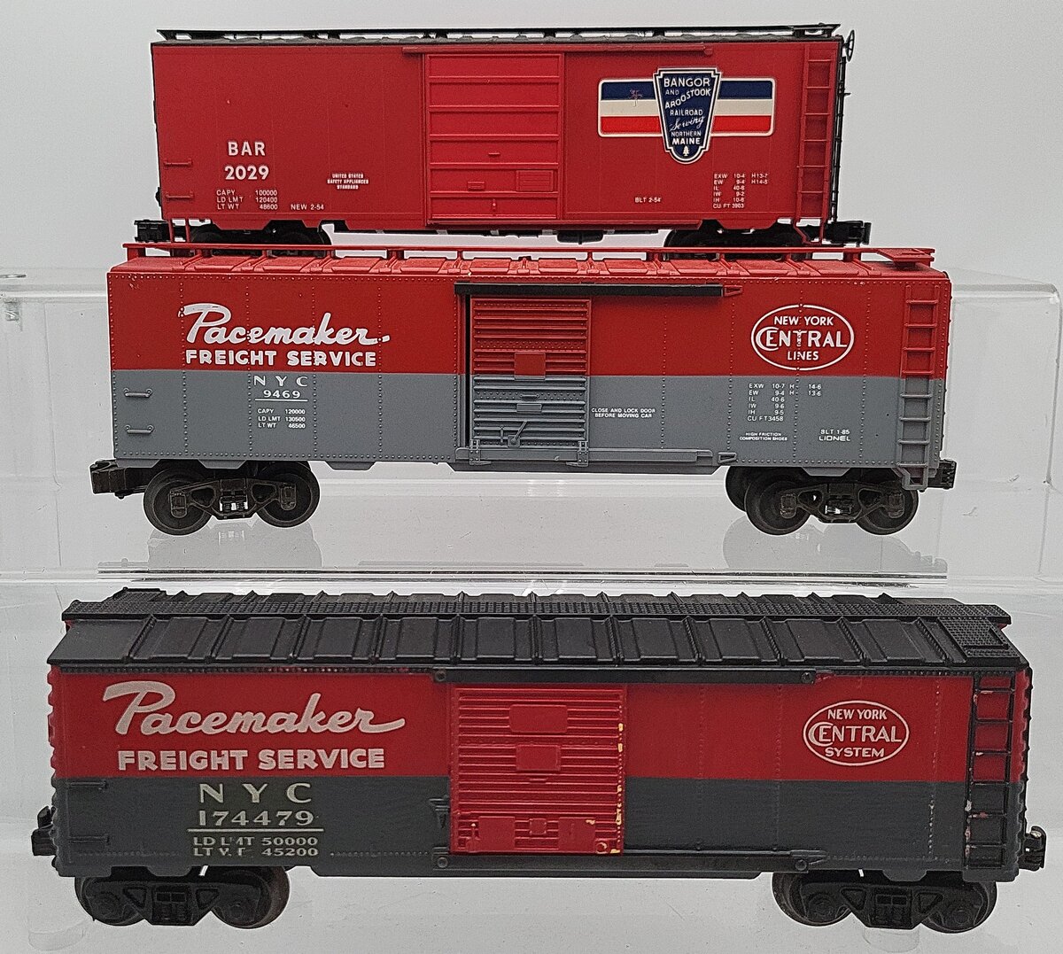 Lionel & Other O Gauge Assorted Freight Cars: 9469, 2029, 174479 [3] VG