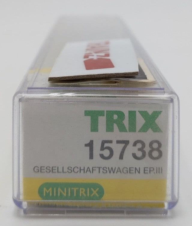 Trix 15738 N Scale Deutsche Bundesbahn Hospitality Passenger Coach #10801 LN/Box