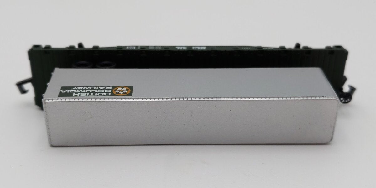 Atlas 37801 N Scale BC Rail Piggyback Flat w/40' Trailer #7041 EX/Box