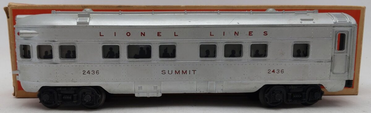 Lionel 2436 Vintage O Lionel Lines Illuminated Summit Observation Car VG/Box