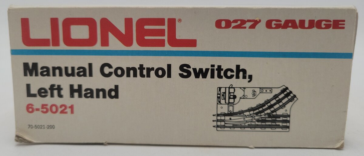 Lionel 6-5021 O27 Gauge Left Hand Manual Control Switch VG/Box