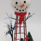 Dept 56 800013N Village Accessories "Snowman Watertower" Ceramic Figurine EX/Box