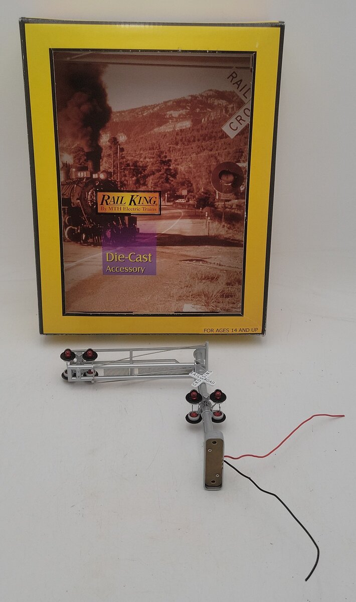MTH 30-11006 O Gauge Modern Operating RR Crossing Signal EX/Box