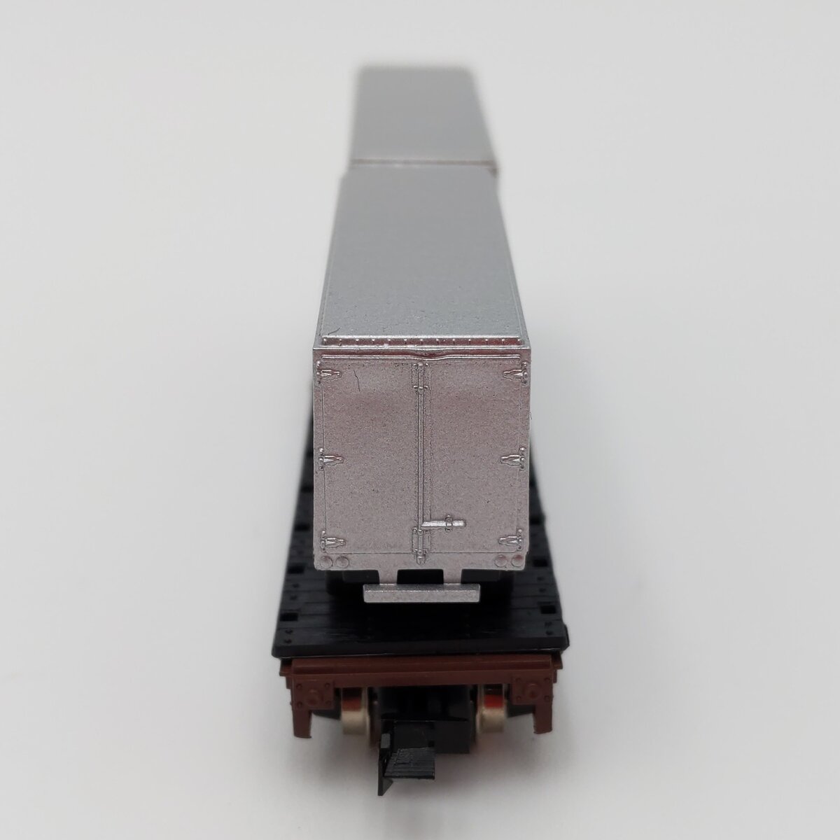 Atlas 3752 N Scale REA Leasing Piggyback Flat Car w/ two 24' Trailers #475458 EX/Box