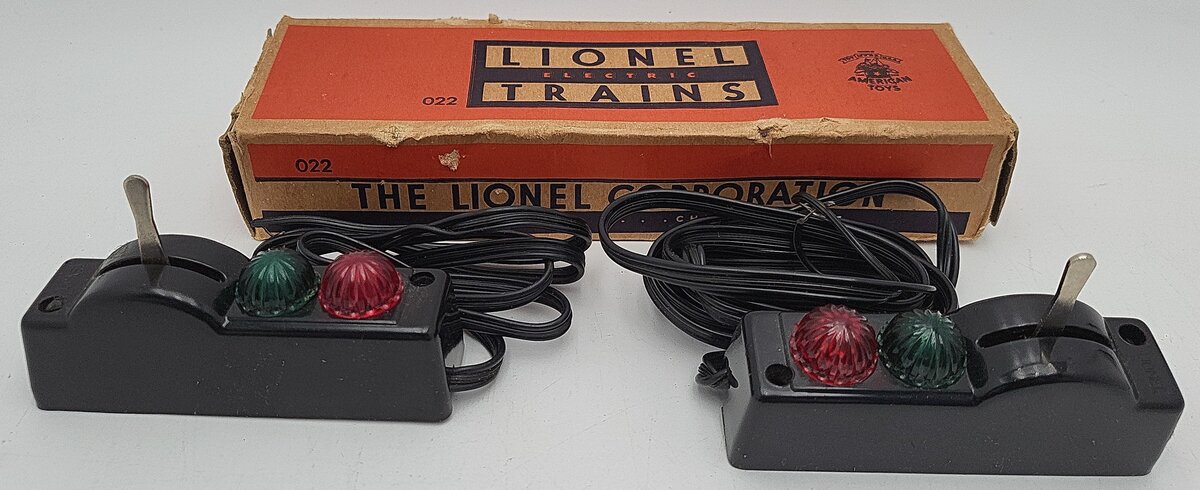 Lionel O22 Vintage O Left-Hand & Right-Hand Remote Control Switches (Pair of 2) VG/Box