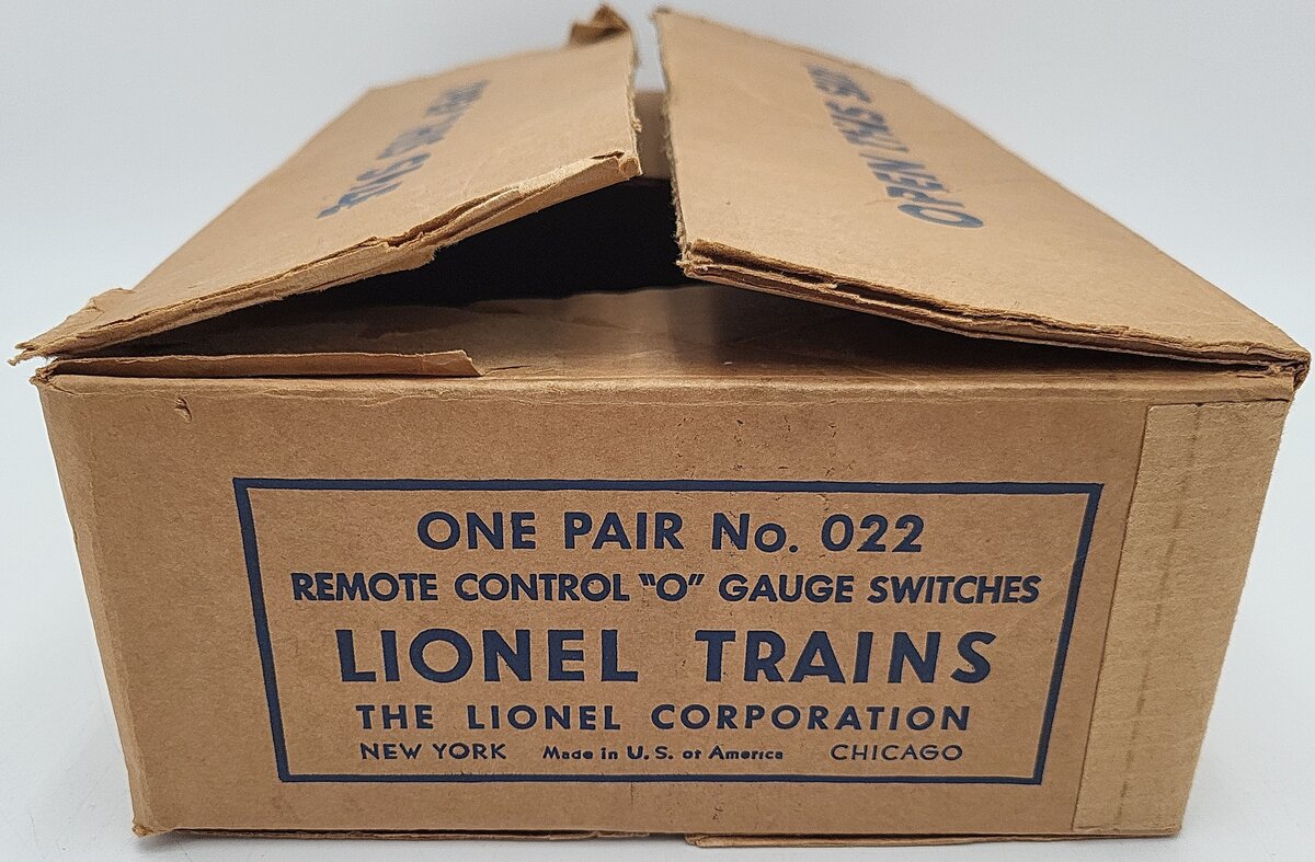 Lionel O22 Vintage O Left-Hand & Right-Hand Remote Control Switches (Pair of 2) VG/Box