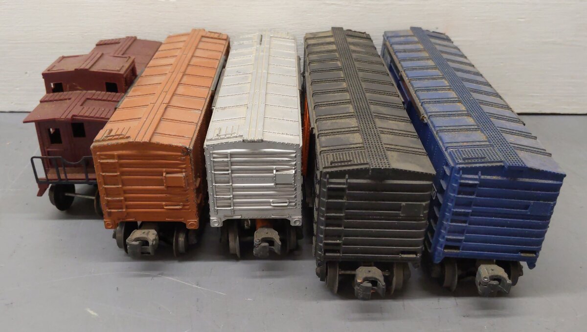 Lionel Vintage O Gauge Freight Cars: 6017, X3464, X3454, 6464-425, 6468 [5] VG