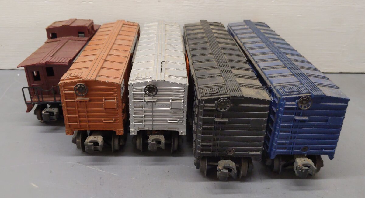 Lionel Vintage O Gauge Freight Cars: 6017, X3464, X3454, 6464-425, 6468 [5] VG