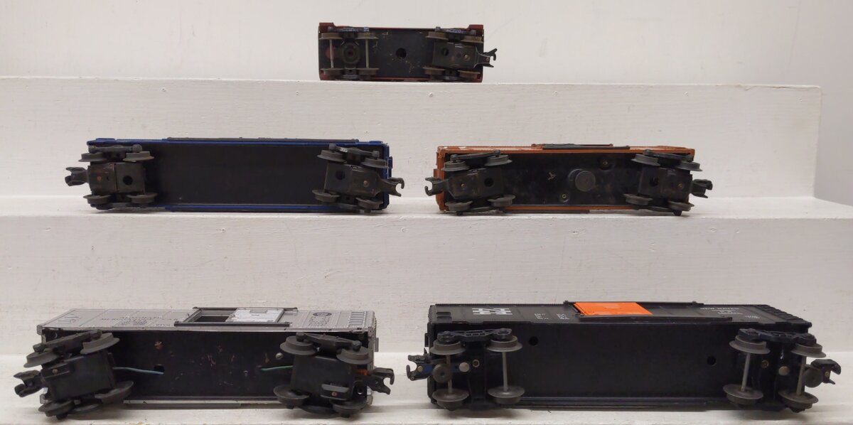 Lionel Vintage O Gauge Freight Cars: 6017, X3464, X3454, 6464-425, 6468 [5] VG
