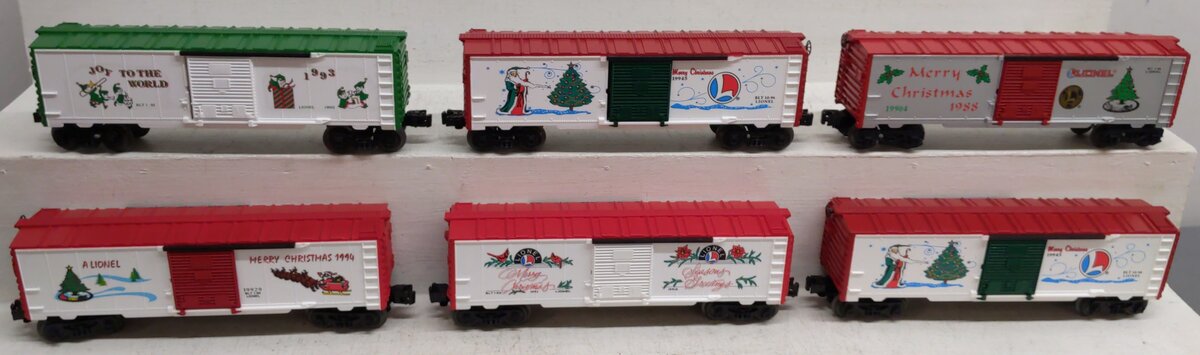 Lionel O Gauge Christmas Freight Cars [6] EX