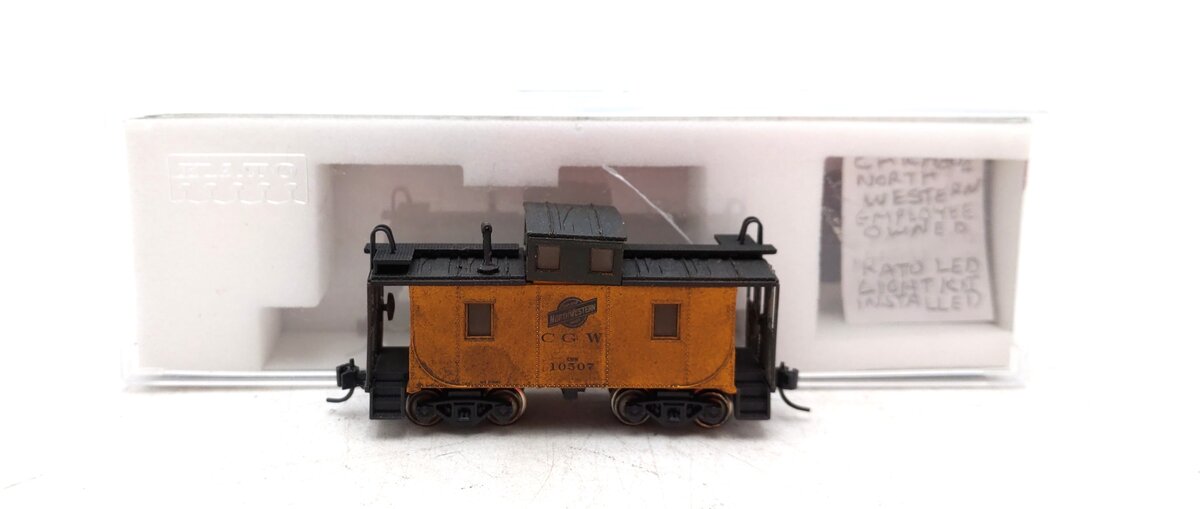 Kato N Scale Custom Weathered CCW Cupola Caboose #10507 w/ Lighting/Box