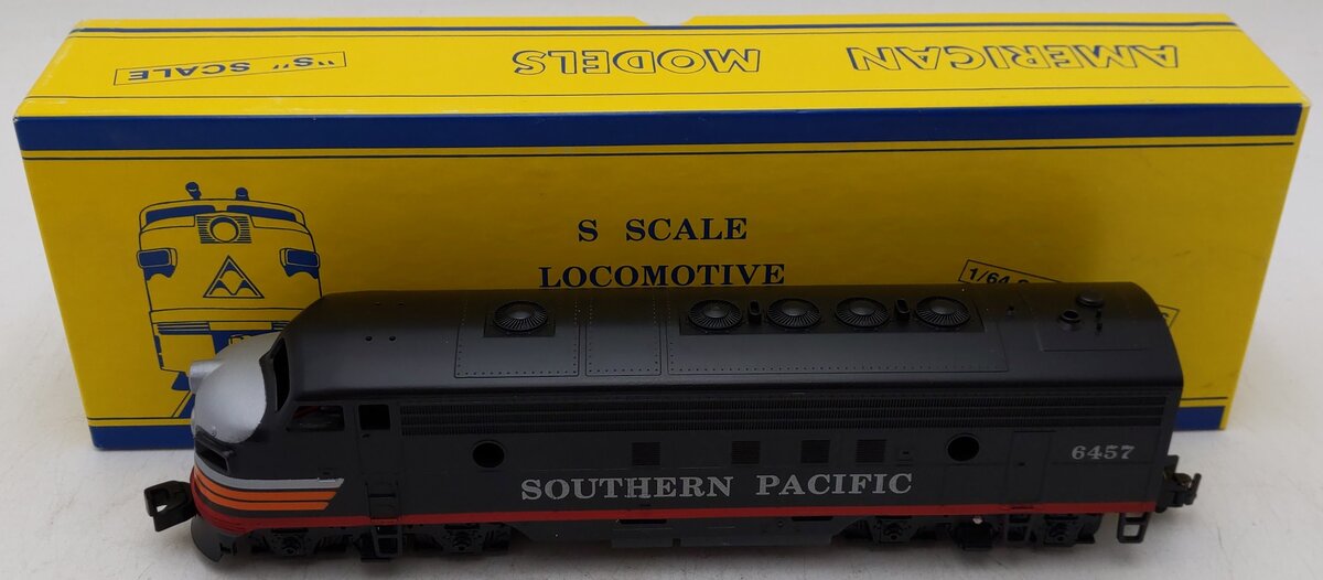 American Models S Gauge Southern Pacific FP 7 SP Diesel Locomotive #6457 EX/Box