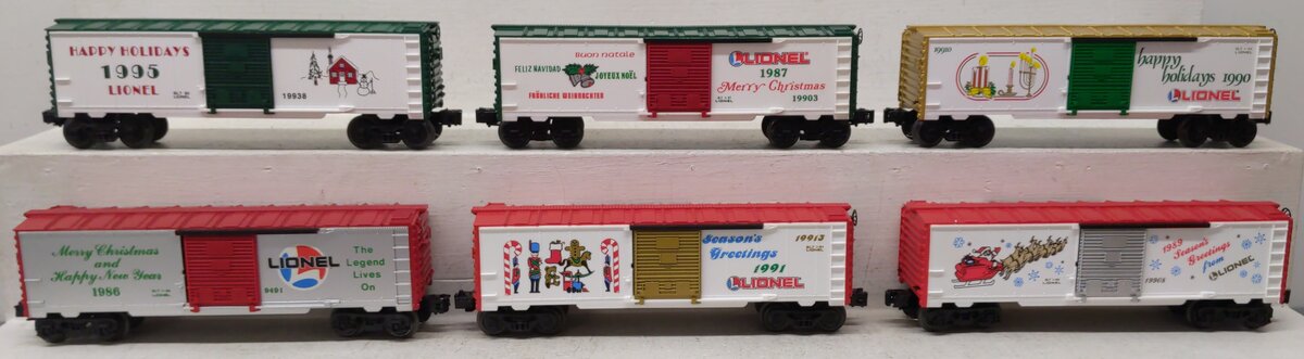 Lionel O Gauge Christmas Freight Cars [6] EX